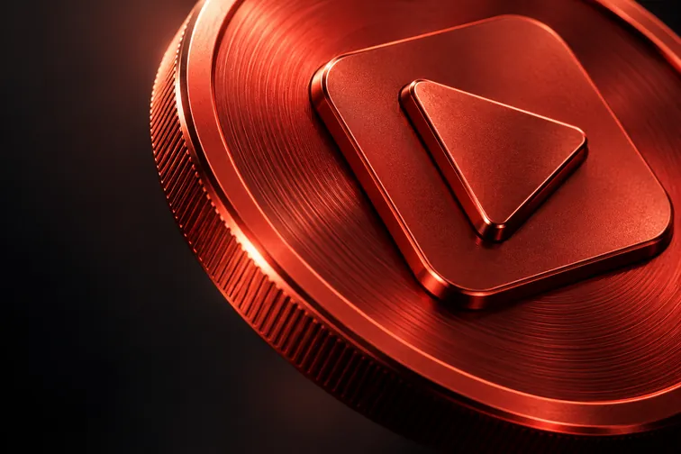 Medalhão 3D de um teste de produto
